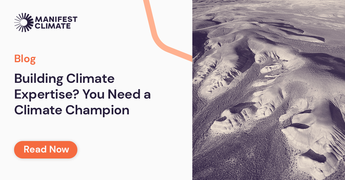 Building Climate Expertise? You Need a Climate Champion