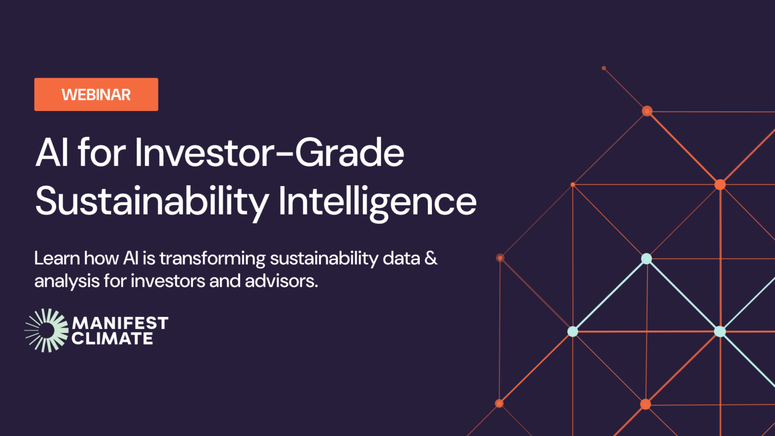Webinar: AI for investor-grade sustainability intelligence - Manifest ...